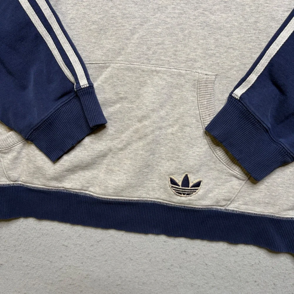 Adidas Hoodie Mens XL Gray BYU Brigham Young University Vintage 90s Trefoil Logo